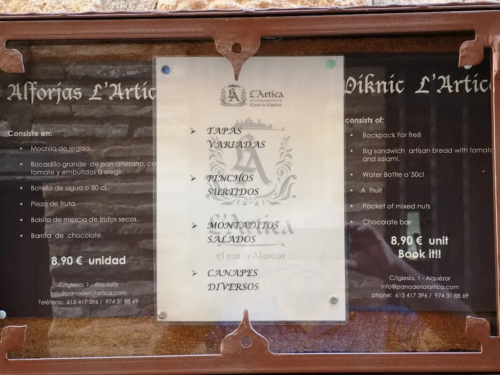 Menu_Panadería L'Artica de Alquezar_Alquézar_image_3
