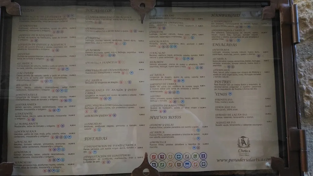 Menu_Panadería L'Artica de Alquezar_Alquézar_image_4