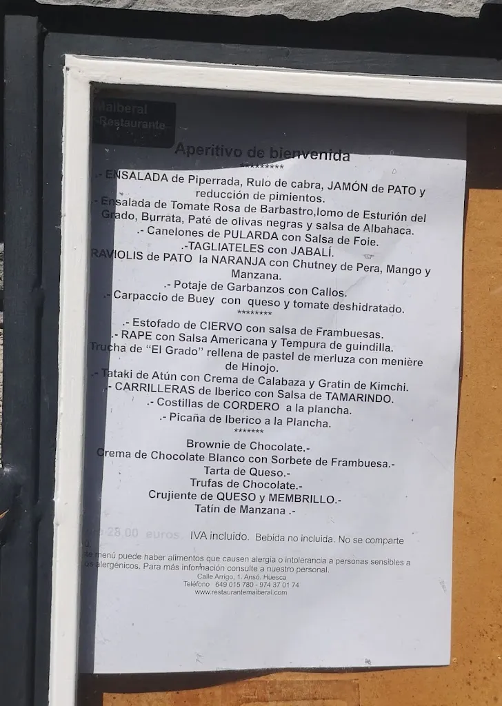 Menu_Restaurante Maiberal_Ansó_immagine_4