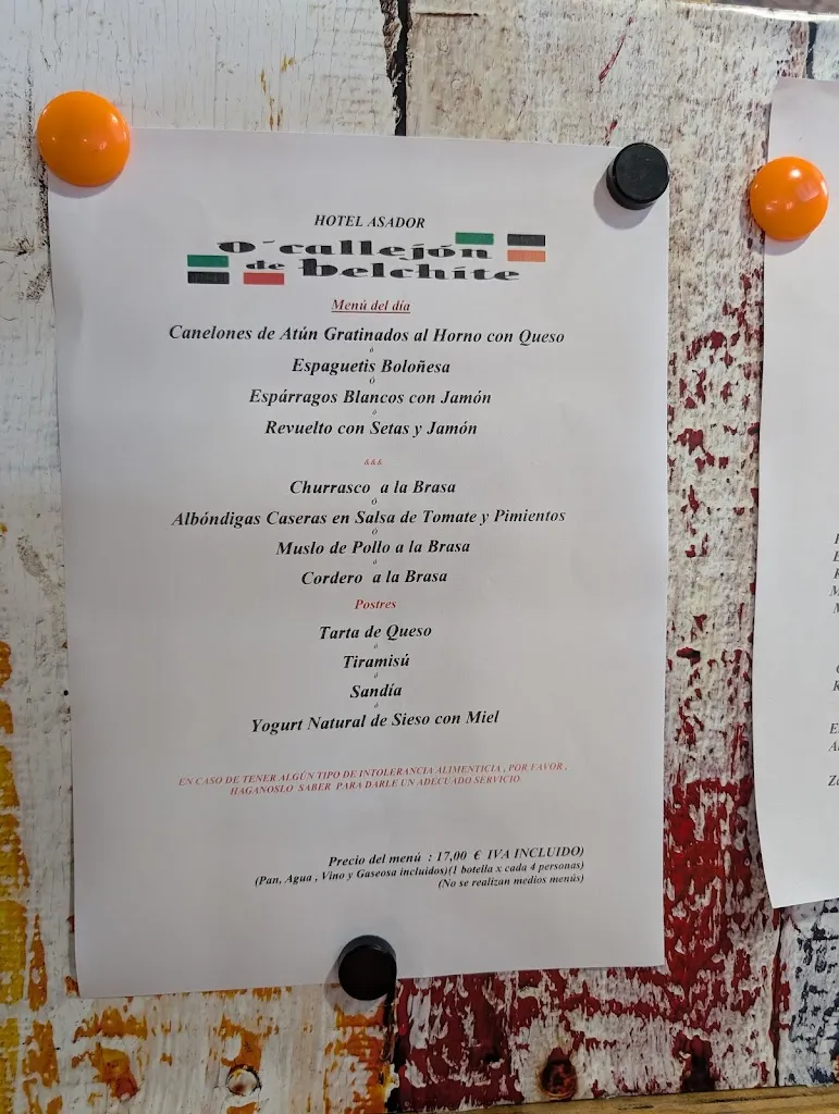 Menu_El Rincón_Ayerbe_immagine_2