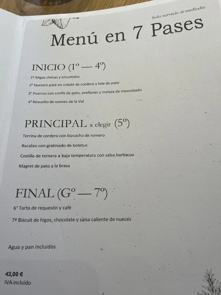Menu_Restaurante Canteré_Aragüés del Puerto_image_1