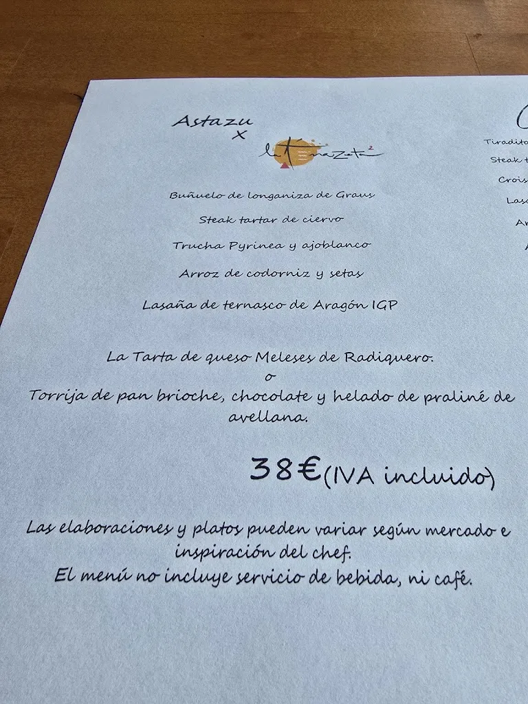 Menu_La Terrazeta_Bielsa_image_1