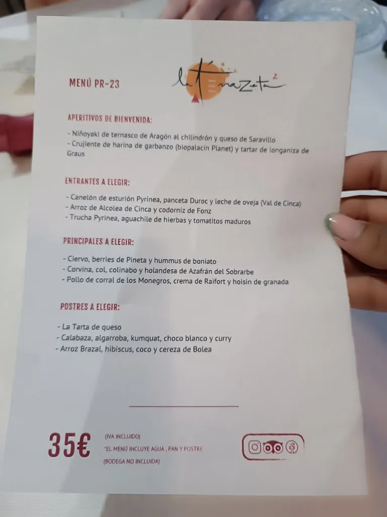 Menu_La Terrazeta_Bielsa_image_4
