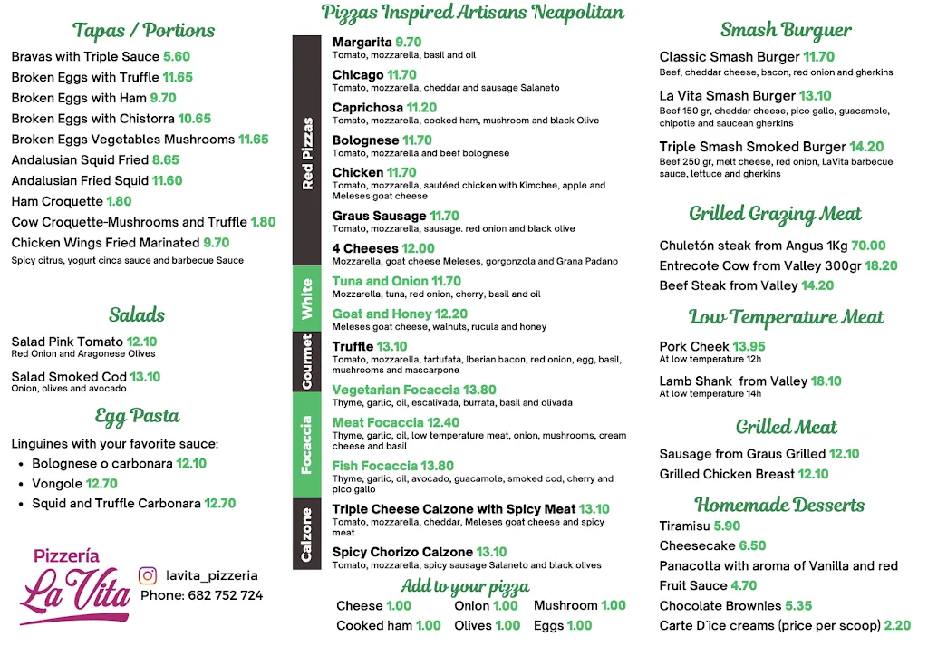 Menu_Restaurante La Vita Pizzería_Bielsa_immagine_2