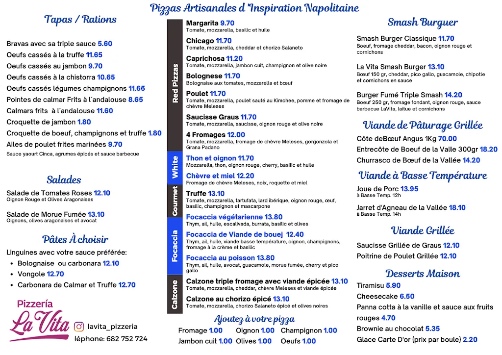 Menu_Restaurante La Vita Pizzería_Bielsa_immagine_3