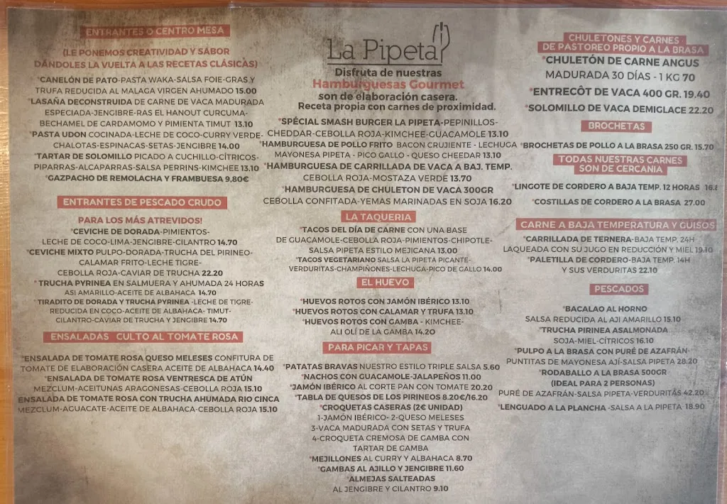 Menu_Restaurante La Pipeta | Parzán_Bielsa_image_1