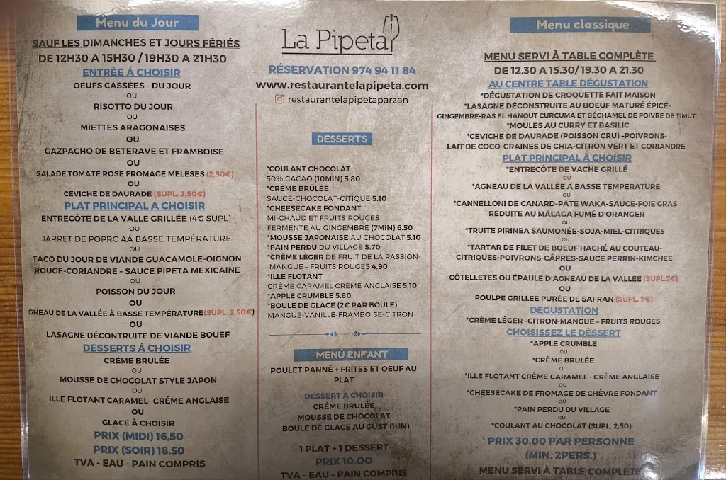 Menu_Restaurante La Pipeta | Parzán_Bielsa_image_2