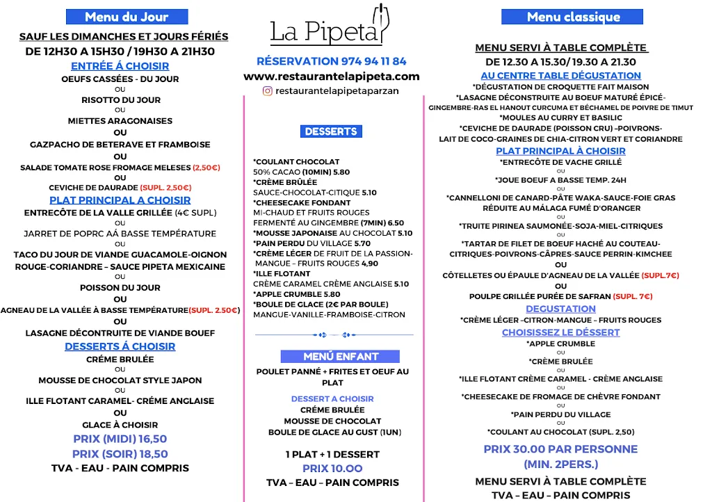 Menu_Restaurante La Pipeta | Parzán_Bielsa_image_4