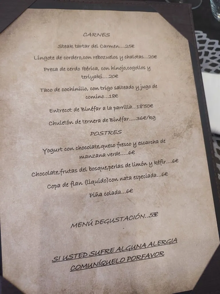 Menu_Restaurante Carmen_Binéfar_immagine_4