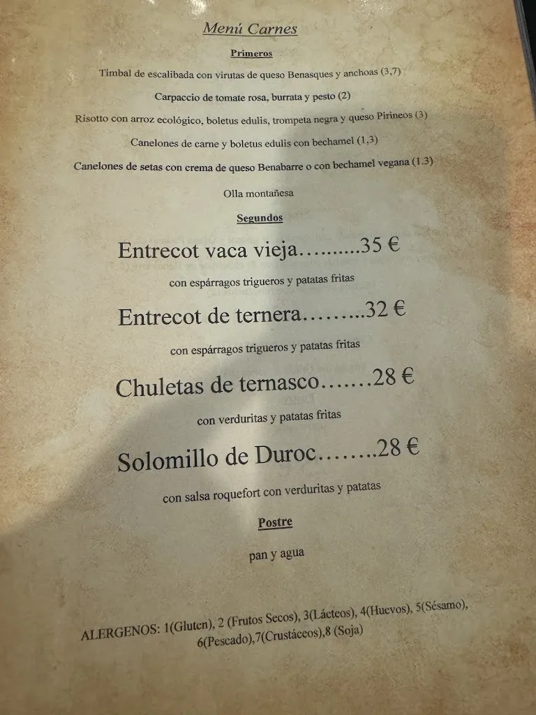 Menu_Casa Javier_Bisaurri_image_1