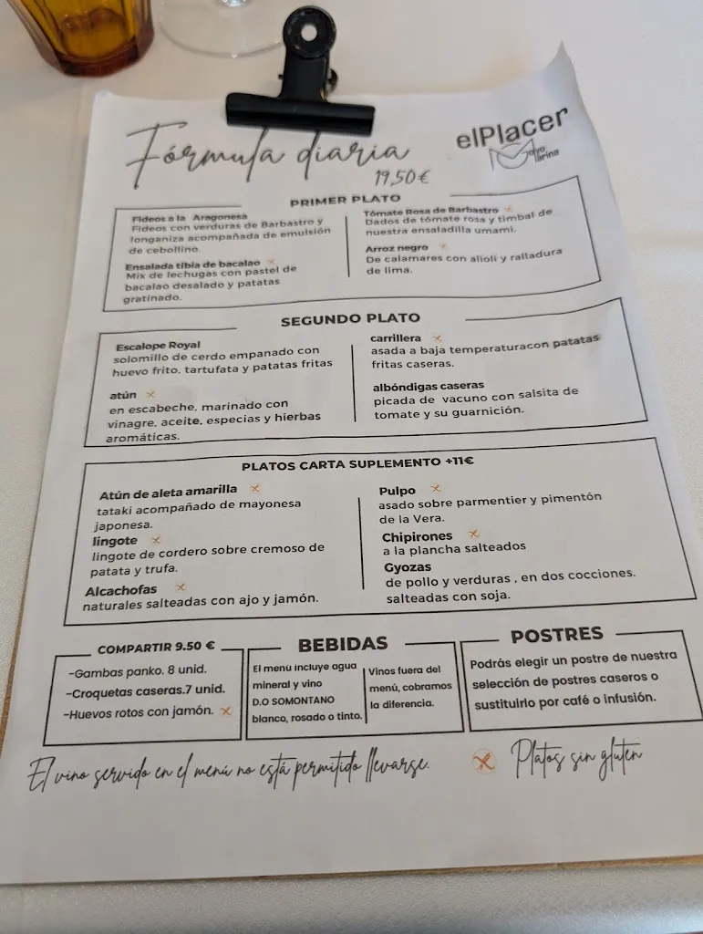 Menu_El Placer_Barbastro_image_1