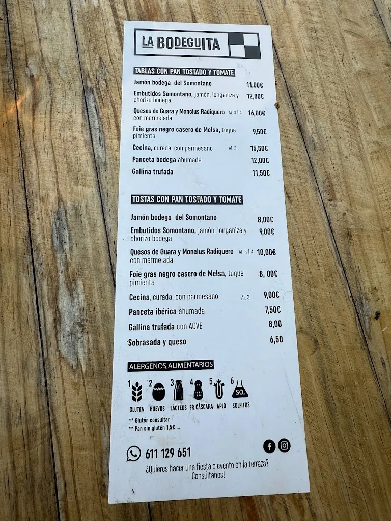 Menu_La Bodeguita_Barbastro_image_1