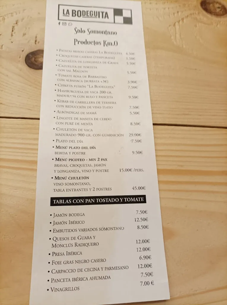 Menu_La Bodeguita_Barbastro_image_2