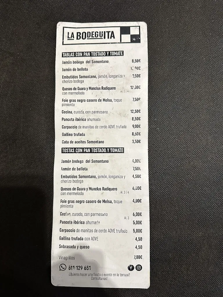 Menu_La Bodeguita_Barbastro_image_4