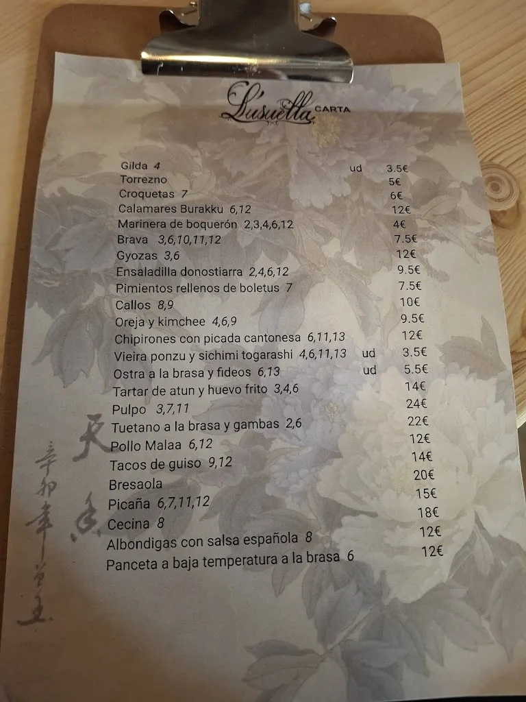 Menü_L'Usuella_Barbastro_Bild_1