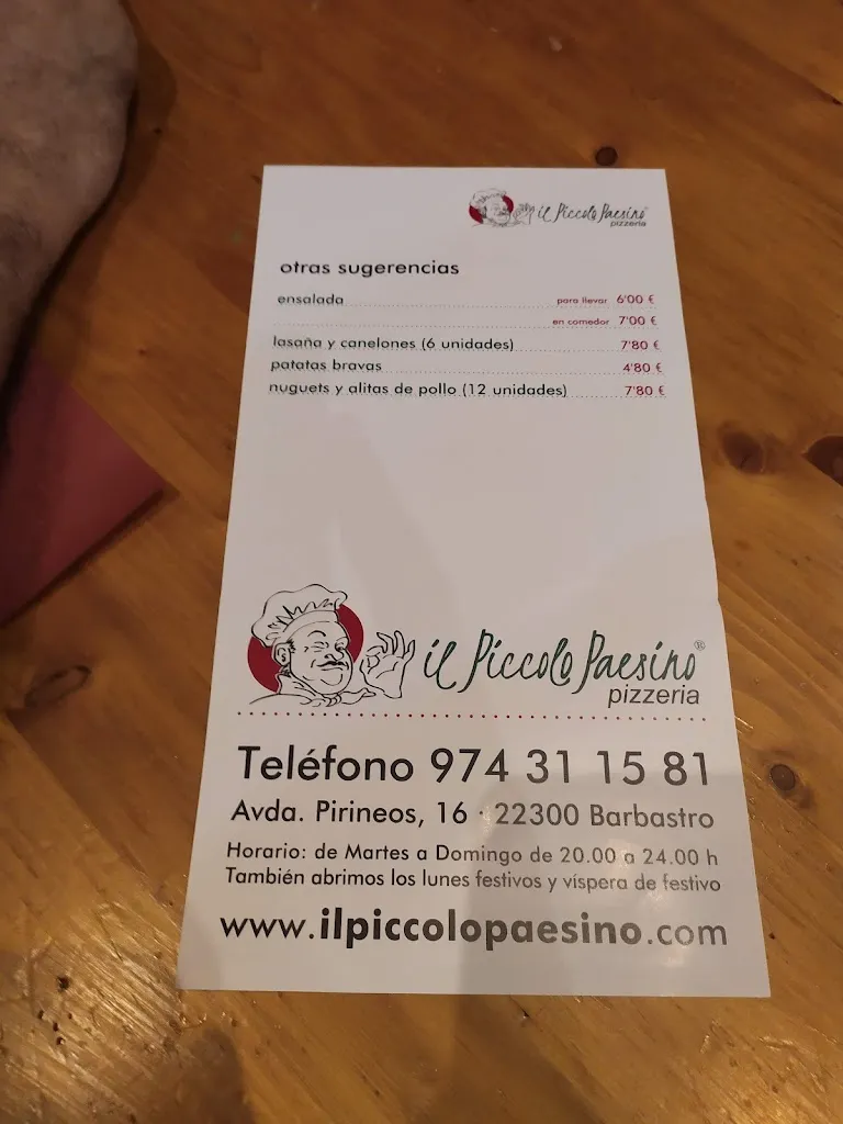 Menu_Il Piccolo Paesino_Barbastro_image_2