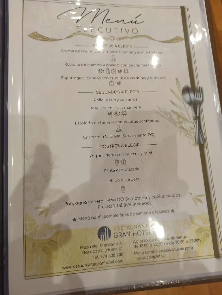 Menu_Restaurante Gran Hotel Barbastro_Barbastro_image_1