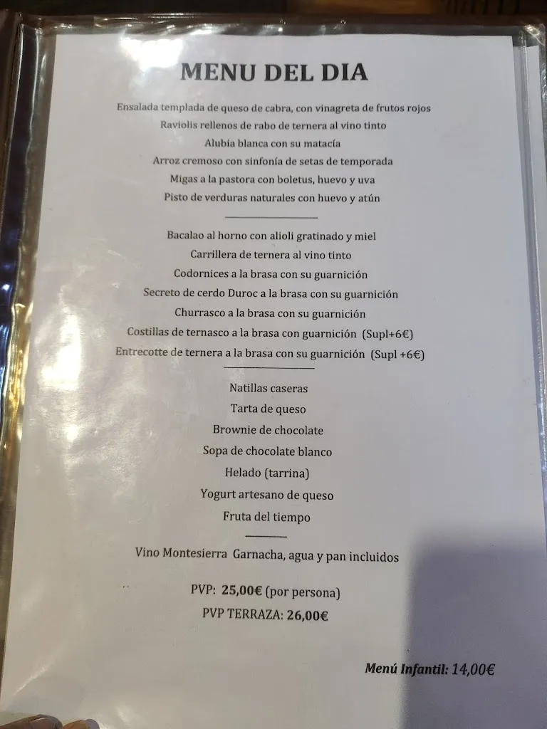 Menü_Asador El Mirador | Biescas_Biescas_Bild_4