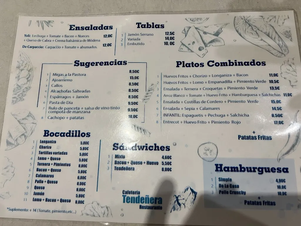 Menu_Cafetería Tendeñera_Biescas_immagine_1