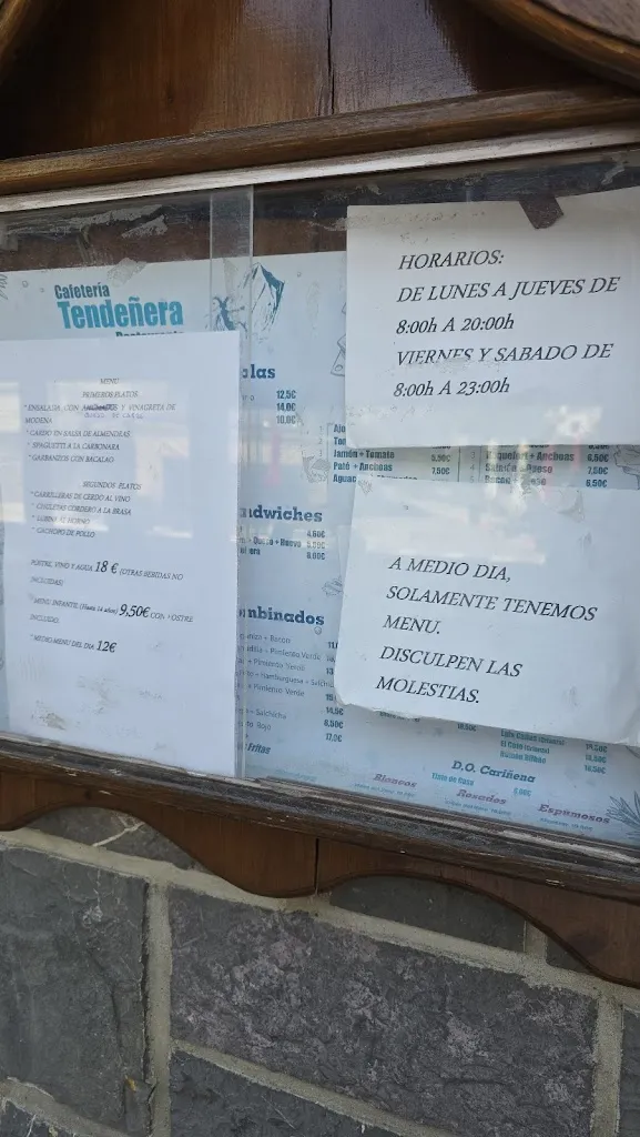Menu_Cafetería Tendeñera_Biescas_immagine_2