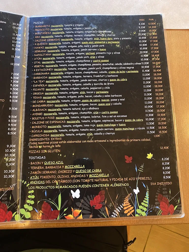 Menu_Pizzería la Tea de Broto_Broto_image_4