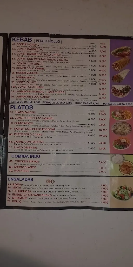 Menu_ROMA PIZZERIA KEBAB_Bigastro_immagine_1