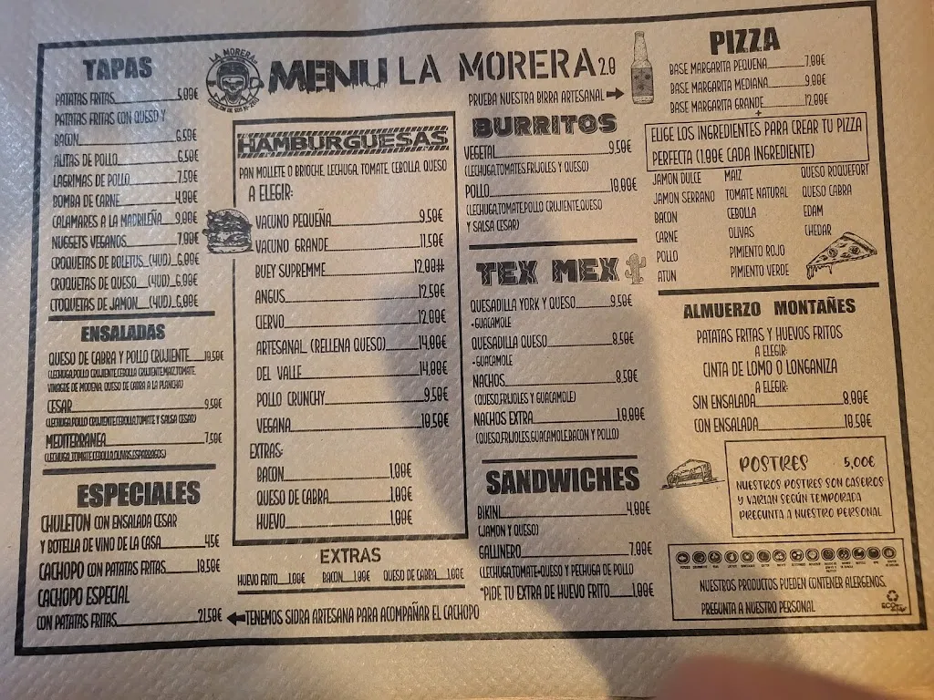 Menu_la Morera_Castejón de Sos_image_1