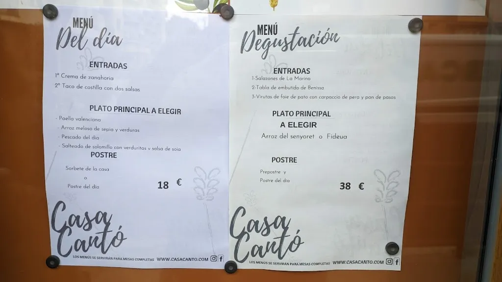 Menü_Restaurant Casa Cantó_Benissa_Bild_3