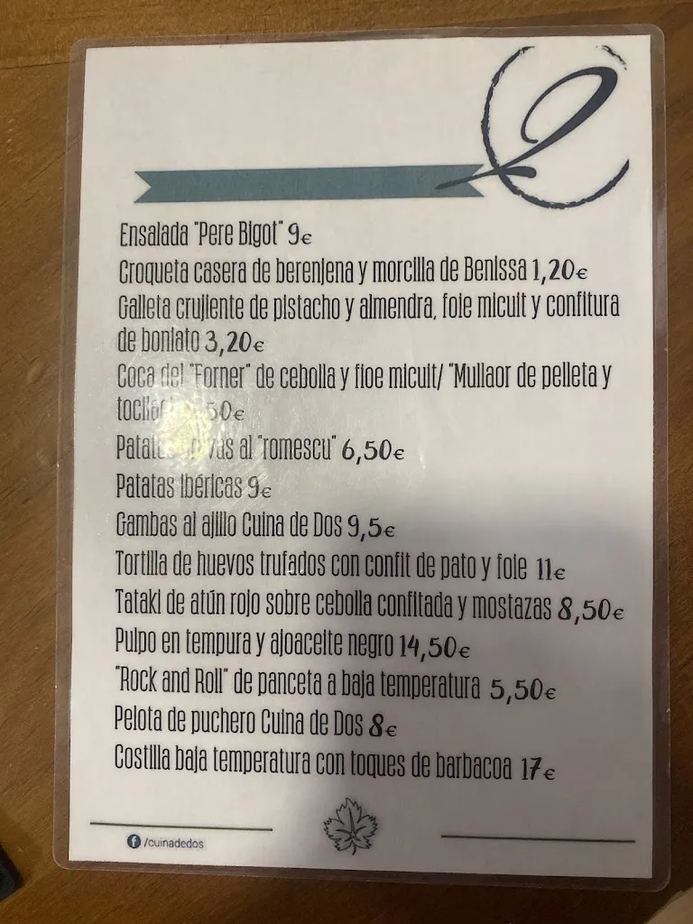 Menu_Cuina de Dos_Benissa_image_4