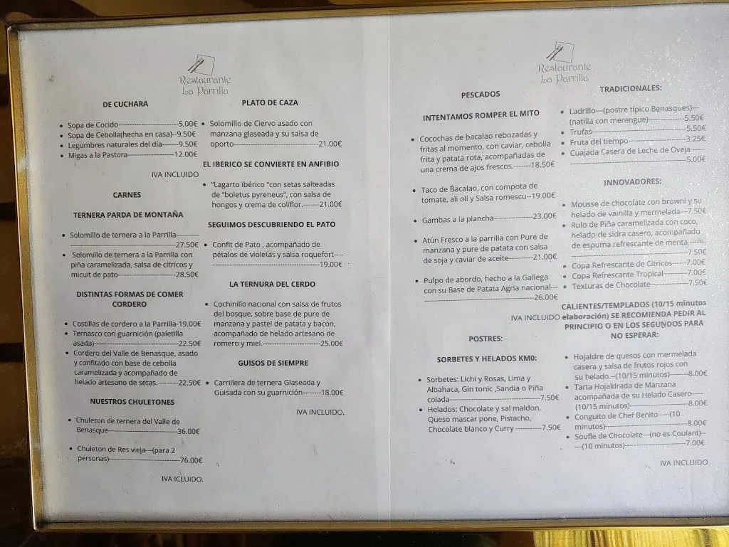Menu_La Parrilla Benasque_Benasque_image_1