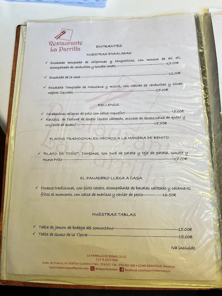 Menu_La Parrilla Benasque_Benasque_image_2