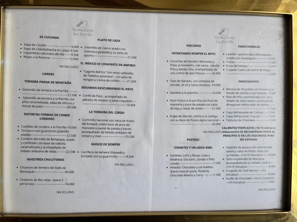 Menu_La Parrilla Benasque_Benasque_image_3