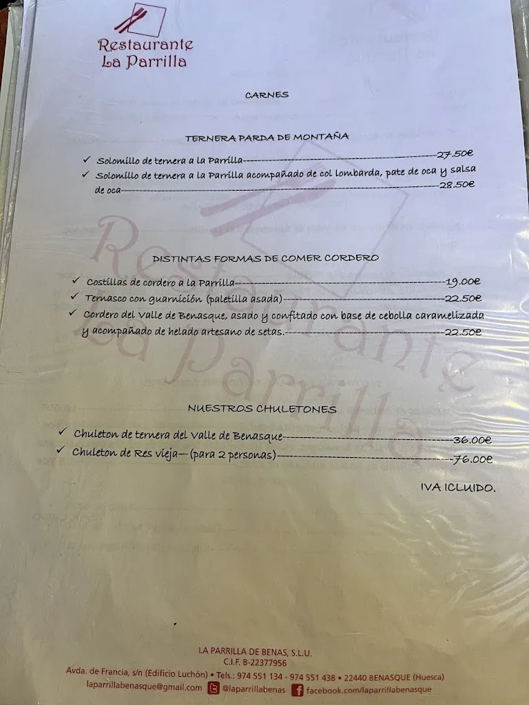 Menu_La Parrilla Benasque_Benasque_image_4