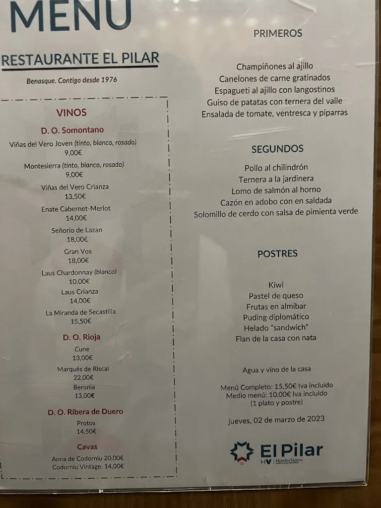 Menu_El Pilar Restaurante_Benasque_image_2