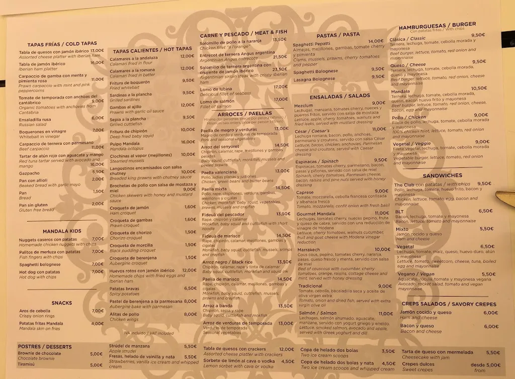 Menü_Mandala Beach Bar_Benissa_Bild_3