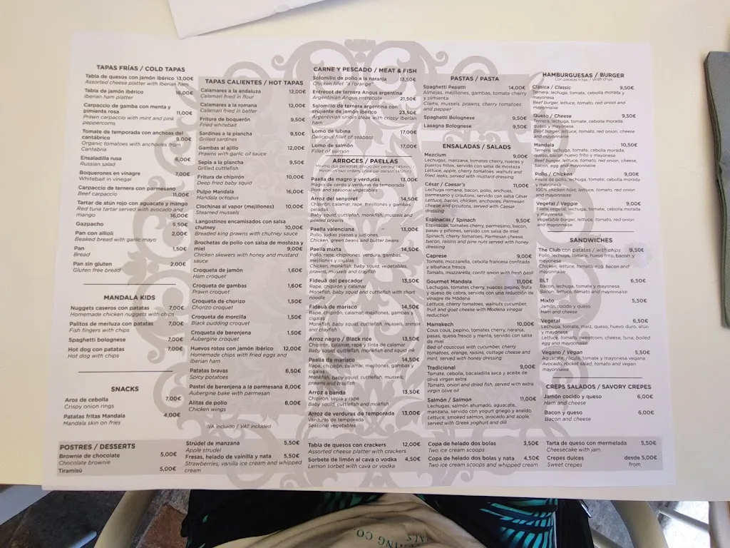 Menü_Mandala Beach Bar_Benissa_Bild_4