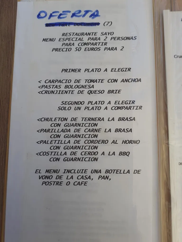 Menu_Restaurante El Pucherico_Benasque_image_2