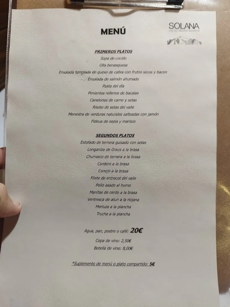 Menu_Cafeteria Casa Roldán_Benasque_immagine_2