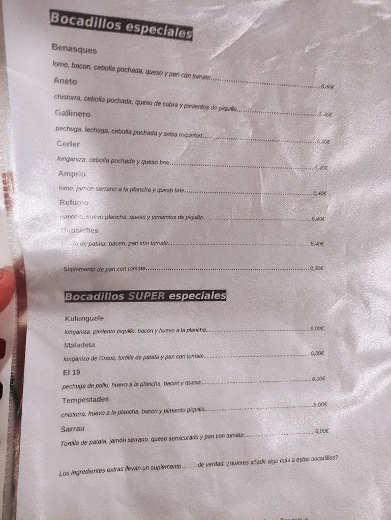 Menu_Bar El Refugio_Benasque_image_1