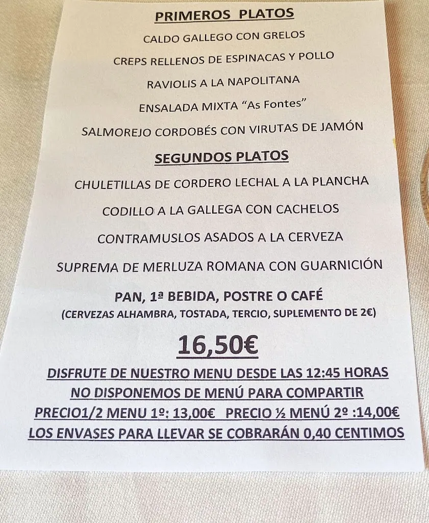 Menü_Meson Restaurante As Fontes_Fonz_Bild_1