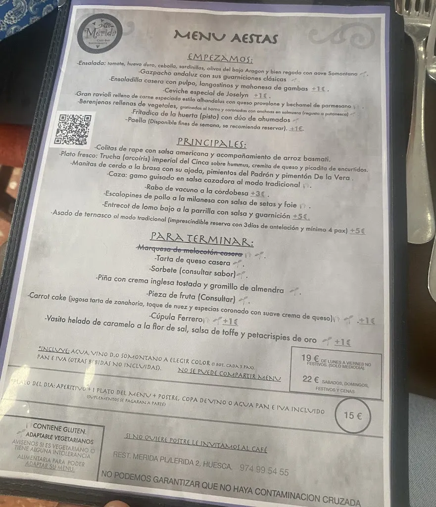 Menu_Restaurante Mérida 