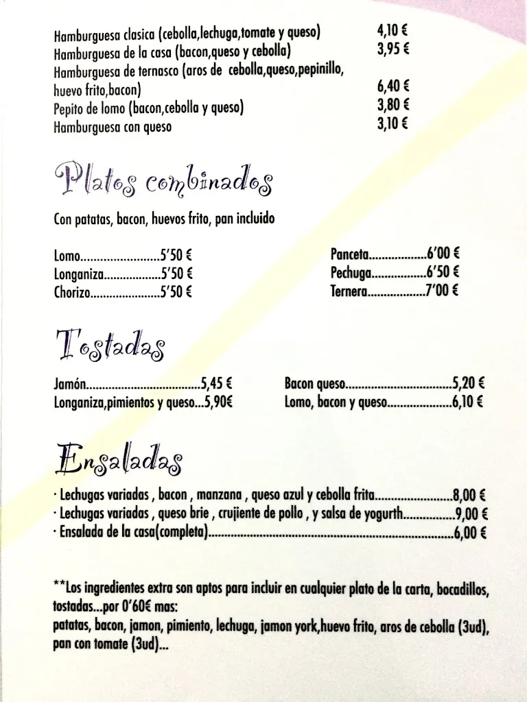 Menu_Restaurante Mérida 