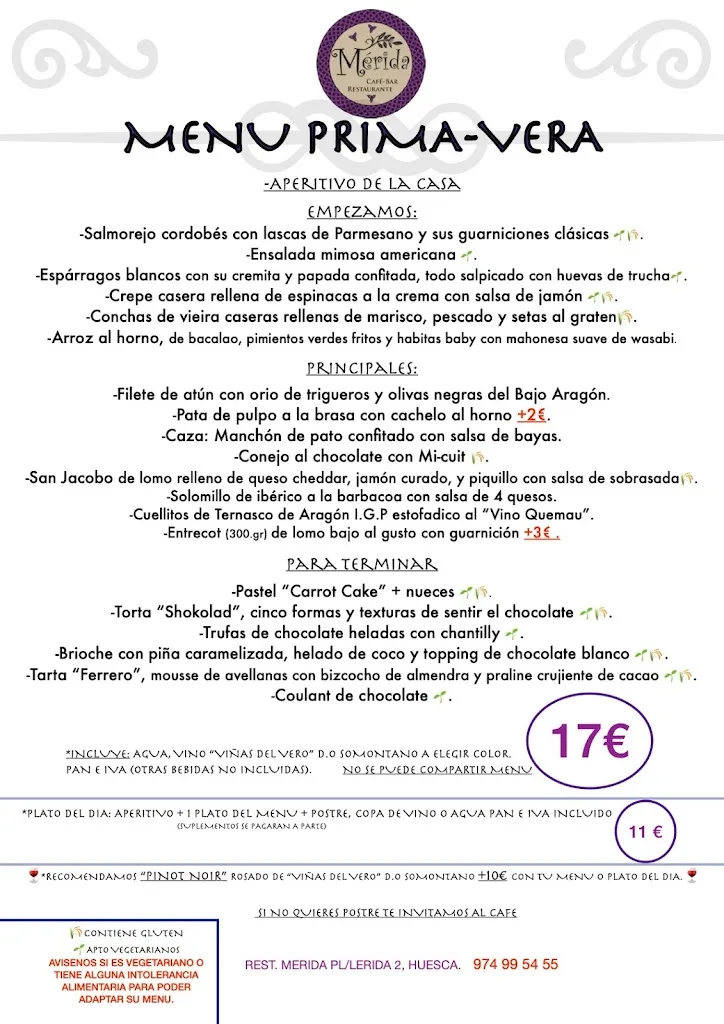 Menu_Restaurante Mérida 