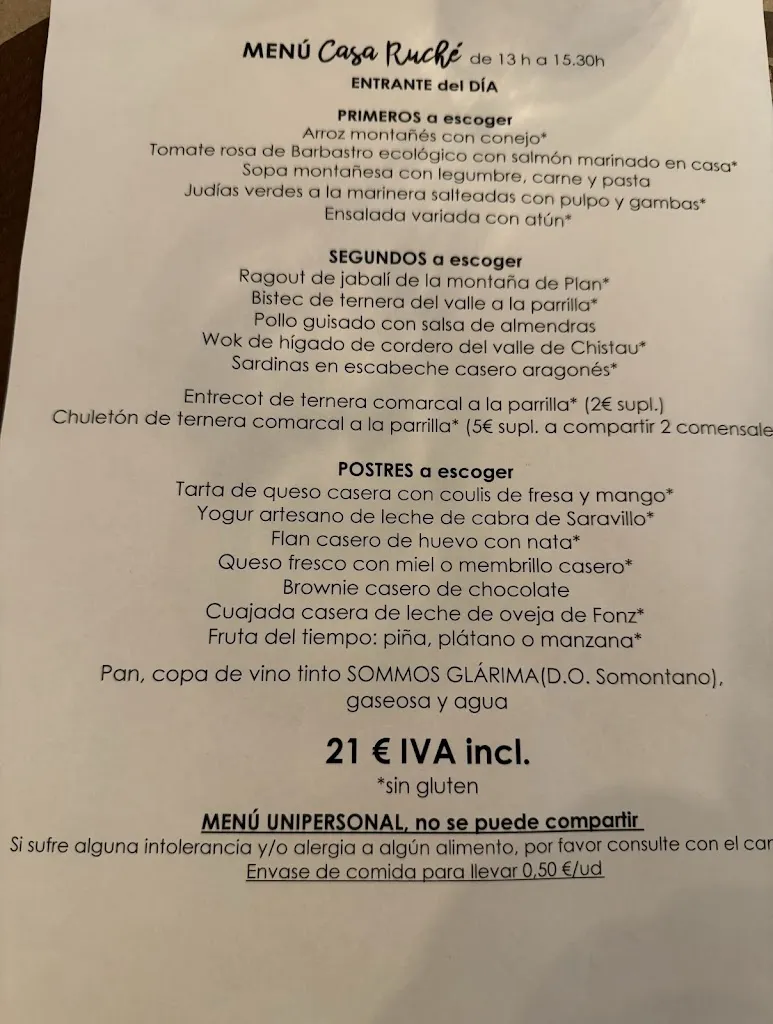 Menu_Casa Ruche_Gistaín_image_4