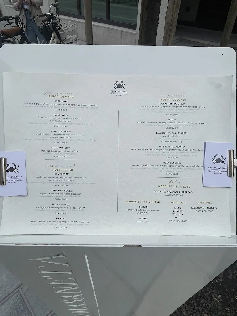 Menu_Bruno Masaneta - Trattoria Cicchetteria in Grado_Grado El_image_1