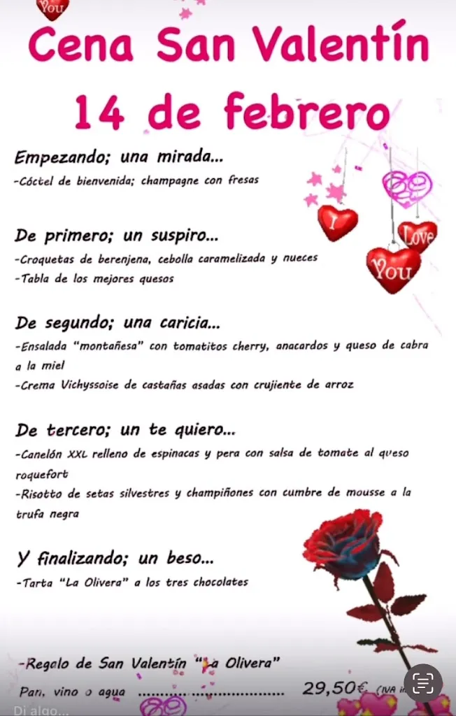 Menu_Restaurante La Olivera._Igriés_image_1