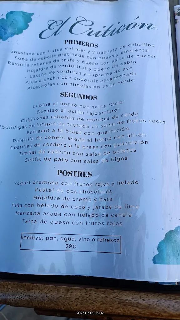 Menu_El Criticón Restaurante_Graus_image_2