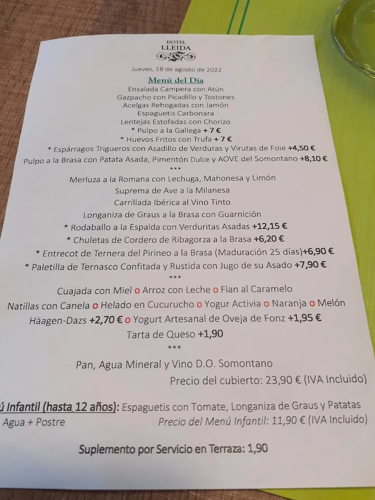Menu_Hotel Restaurante Lleida _Graus_immagine_4