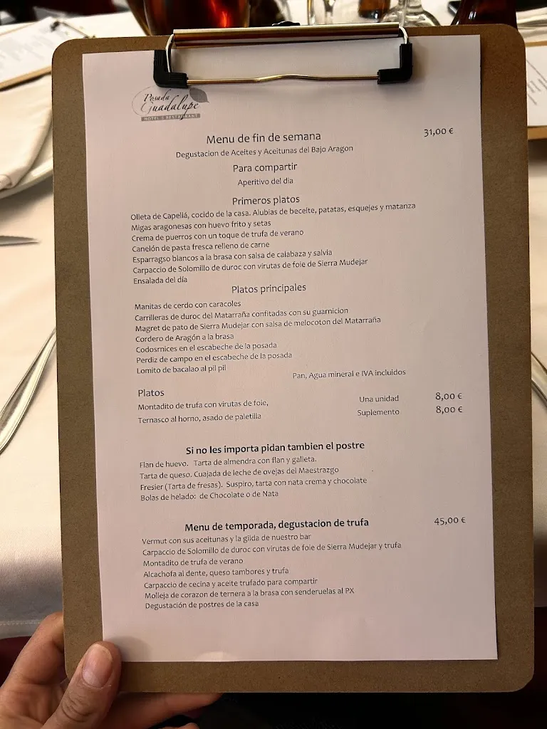 Menu_Restaurant @ Posada Guadalupe_La Ginebrosa_image_2