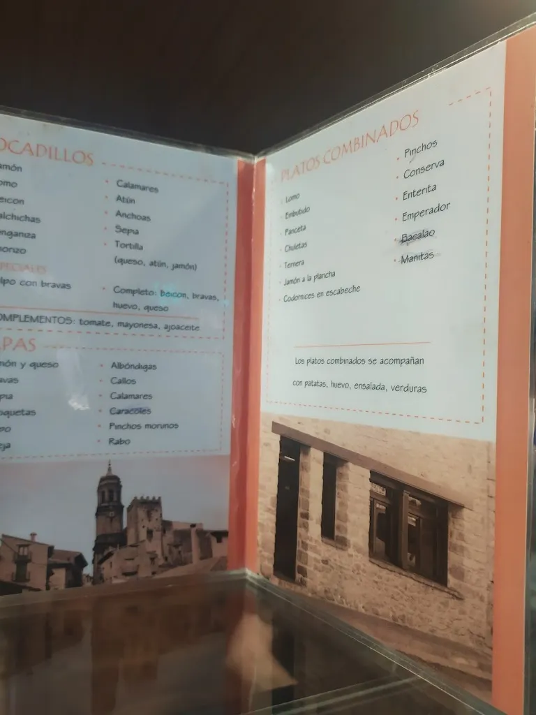 Menu_Bar Tropezón_La Iglesuela del Cid_image_1